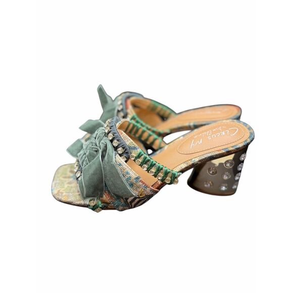 Circus Sam Edelman unique crystal and velvet sandals- size 9 - Picture 5 of 7